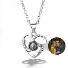 Load image into Gallery viewer, S925 Silver Romantic Colorful Photo Projection Necklace Heart Shaped Pendant Necklace