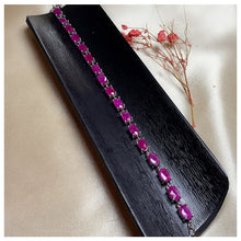 Load image into Gallery viewer, Women&#39;s Retro Natural 925 Silver Inlaid Ruby Bracelet