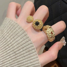 Load image into Gallery viewer, Black Agate Unique Ring Light Luxury High Sense