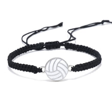 Load image into Gallery viewer, Braided Sport Bracelets, Sports Accessories Adjustable, Baseball, Volleyball, Basketball, Soccer, Football Jewelry For Fans, Ideal For Birthday Or Halloween Gifts