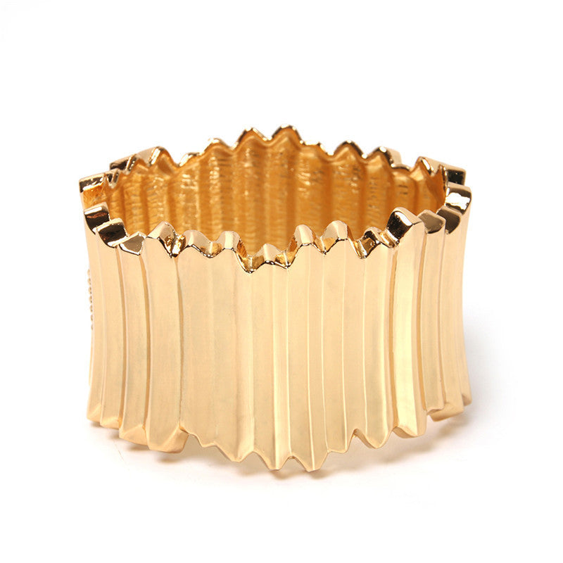 Popular Jewelry Irregular Bangle Exaggerated Wide Bangle In Europe And America