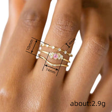 Load image into Gallery viewer, Three-piece Ring Set Sweet Ring Female