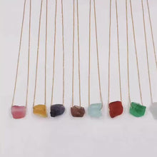 Load image into Gallery viewer, Natural Crystal Stone Pendant Necklace Irregular