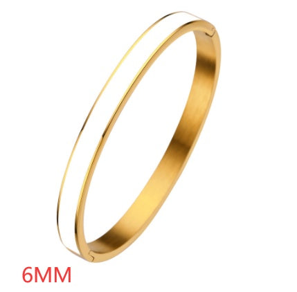 Epoxy Jewelry Ladies Gold Stainless Steel Bracelet