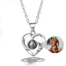 Load image into Gallery viewer, S925 Silver Romantic Colorful Photo Projection Necklace Heart Shaped Pendant Necklace