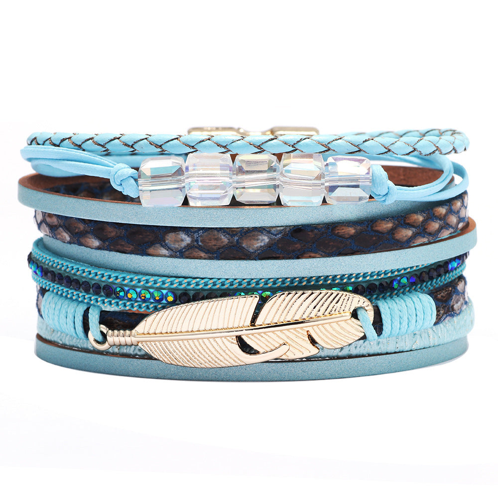 Women's Alloy Feather Multicolor Jewelry