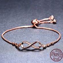 Load image into Gallery viewer, Simple Jewelry Rose Gold Plated 8-character Bracelet