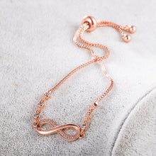 Load image into Gallery viewer, Simple Jewelry Rose Gold Plated 8-character Bracelet