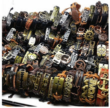 Load image into Gallery viewer, Handmade Mixed Style Woven Leather Cuff Jewelry