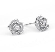 Load image into Gallery viewer, 925 Silver Rose Shape Ear Stud