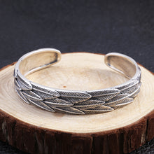 Load image into Gallery viewer, Trendy Silver Jewelry Sterling Silver Personalized Feather Bracelet