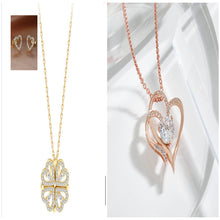 Load image into Gallery viewer, Explosive Style Detachable Deformed Four-leaf Clover Necklace For Women A Multi-wearing Zircon Small Love Short Clavicle Chain