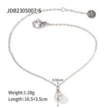 Load image into Gallery viewer, Stainless Steel Pearl Pendant Bracelet Lady Temperament Vintage Jewelry