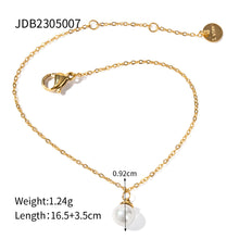 Load image into Gallery viewer, Stainless Steel Pearl Pendant Bracelet Lady Temperament Vintage Jewelry