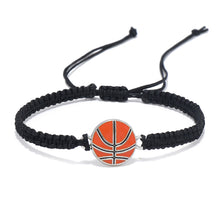 Load image into Gallery viewer, Braided Sport Bracelets, Sports Accessories Adjustable, Baseball, Volleyball, Basketball, Soccer, Football Jewelry For Fans, Ideal For Birthday Or Halloween Gifts