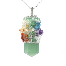 Load image into Gallery viewer, Crystal Column Tree Of Life Winding Pendant Necklace