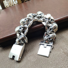 Load image into Gallery viewer, S925 Personality Feather Skull Bracelet For Men