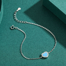 Load image into Gallery viewer, Heart Shaped Love Green Pine Bracelet S925 Sterling Silver Hand Jewelry