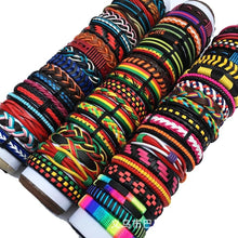 Load image into Gallery viewer, Handmade Mixed Style Woven Leather Cuff Jewelry 30PCS 50PCS