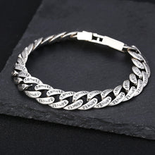Load image into Gallery viewer, Vintage Six Word Mantra Men&#39;s Bracelet
