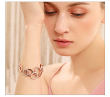 Load image into Gallery viewer, Jewelry Three-piece Golden Necklace Bracelet