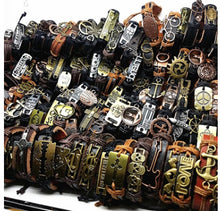 Load image into Gallery viewer, Handmade Mixed Style Woven Leather Cuff Jewelry