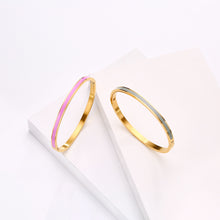 Load image into Gallery viewer, Epoxy Jewelry Ladies Gold Stainless Steel Bracelet
