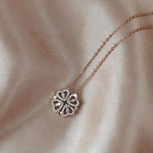 Load image into Gallery viewer, Explosive Style Detachable Deformed Four-leaf Clover Necklace For Women A Multi-wearing Zircon Small Love Short Clavicle Chain