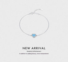 Load image into Gallery viewer, Heart Shaped Love Green Pine Bracelet S925 Sterling Silver Hand Jewelry