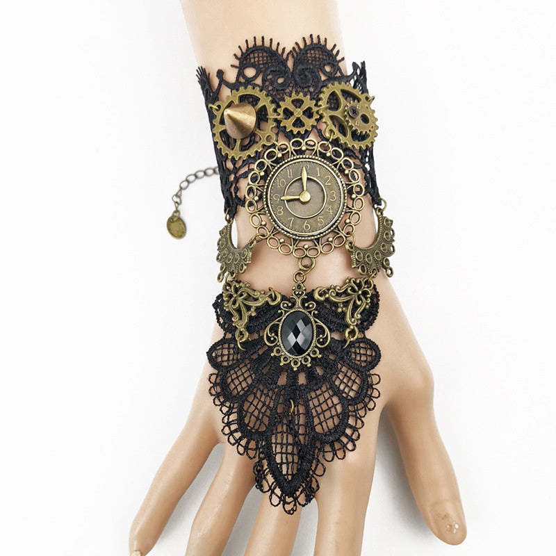 Ladies Gear Clock Steam Engine Jewelry Party Accessories
