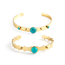 Load image into Gallery viewer, Geometric Jewelry Female Electroplating Real Gold Opening Adjustable Titanium Steel Bracelet