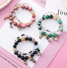 Load image into Gallery viewer, Personality  rabbit leaf crystal double bracelet female Korean version of the Sen simple student jewelry accessories female
