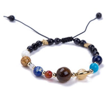 Load image into Gallery viewer, Universe Galaxy Eight Planets Solar System Guardian Star Natural Stone Beads Bracelet
