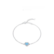 Load image into Gallery viewer, Heart Shaped Love Green Pine Bracelet S925 Sterling Silver Hand Jewelry