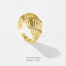 Load image into Gallery viewer, Fashion Simple Croissant Style Zircon Ring
