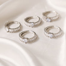 Load image into Gallery viewer, European And American Wedding Heart-shaped Series Ring Colored Gems Design Sense