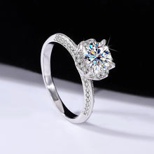 Load image into Gallery viewer, Sterling Silver Moissanite Bridal Bouquet Ring