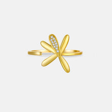 Load image into Gallery viewer, S925 Silver Ring Petal Zircon Adjustable Opening Ring