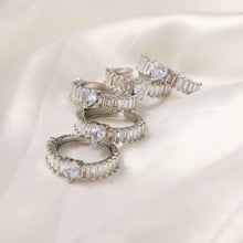 Load image into Gallery viewer, European And American Wedding Heart-shaped Series Ring Colored Gems Design Sense
