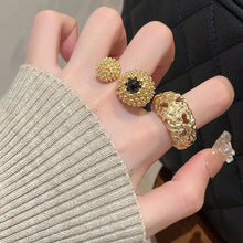 Load image into Gallery viewer, Black Agate Unique Ring Light Luxury High Sense