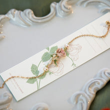 Load image into Gallery viewer, Super Gentle Rose Retro Exquisite Enamel Drip Glazed Brass Gold-plated Pearl Bracelet