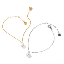 Load image into Gallery viewer, Stainless Steel Pearl Pendant Bracelet Lady Temperament Vintage Jewelry