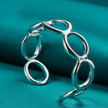 Load image into Gallery viewer, Silver Round O Bangle Jewelry