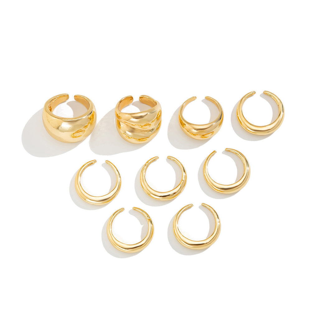 Alloy Simple Bracelet Ring Geometric Design Fashion