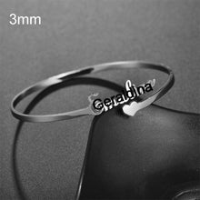 Load image into Gallery viewer, Customized Name Bracelet Personalized Custom Bangles Stainless Steel Jewelry