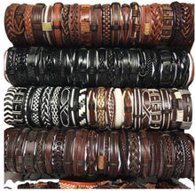 Load image into Gallery viewer, Handmade Mixed Style Woven Leather Cuff Jewelry
