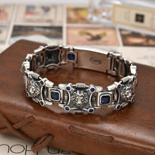 Load image into Gallery viewer, Sterling Silver LION Zircon Bracelet For Men