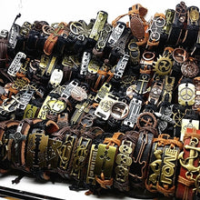 Load image into Gallery viewer, Handmade Mixed Style Woven Leather Cuff Jewelry