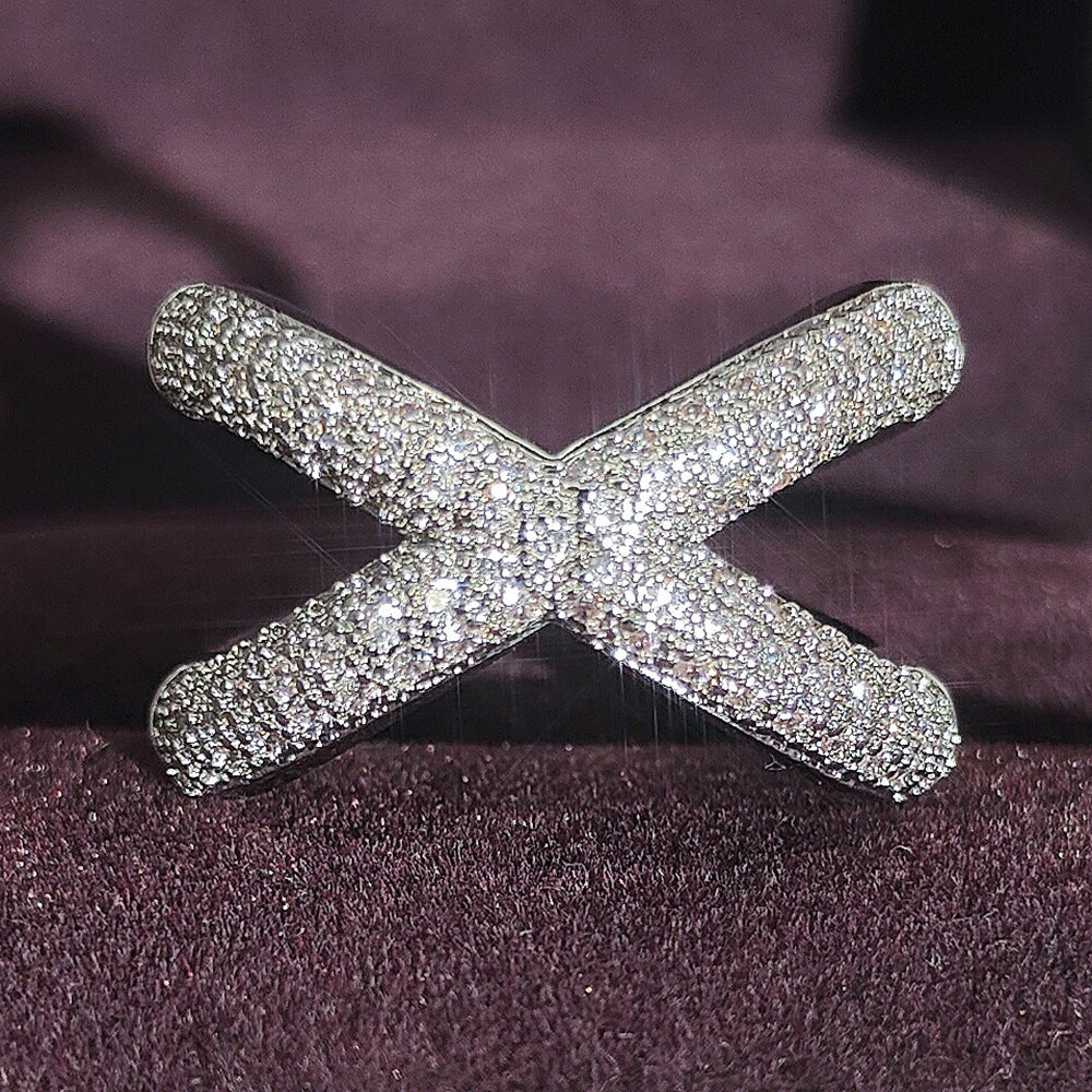 Geometric Full Diamond Luxury Women's Ring