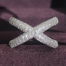 Load image into Gallery viewer, Geometric Full Diamond Luxury Women&#39;s Ring